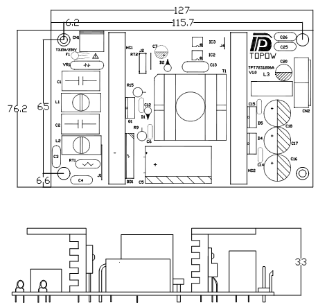 130W bare board power supply(图3)