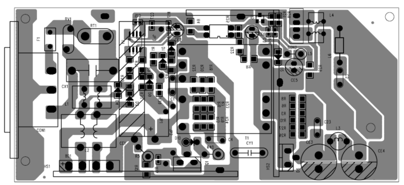 OEM 90w ac to dc switching power supply circuit on bare board(图2)