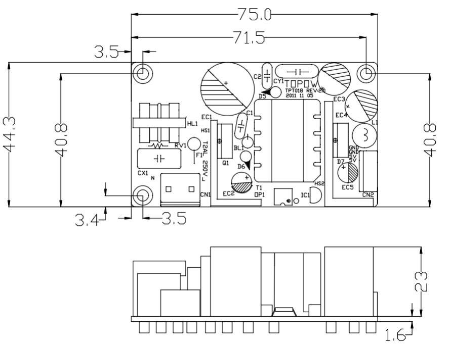 5V 3.5A Switching Power Supply Board Module Small Size Bare Board Beauty Equipment Industrial Equipm(图1)
