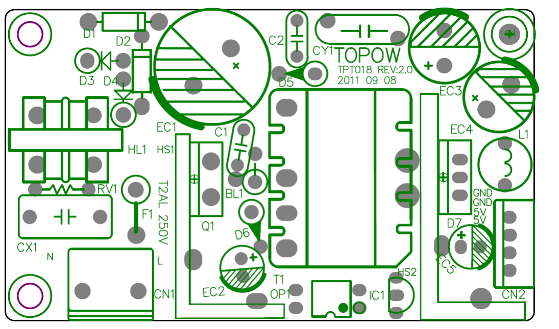 5V 3.5A Switching Power Supply Board Module Small Size Bare Board Beauty Equipment Industrial Equipm(图3)